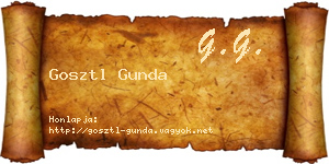 Gosztl Gunda névjegykártya